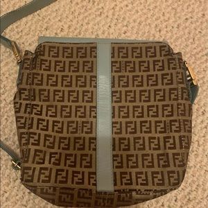 Rare Fendi messenger Zucchino bag